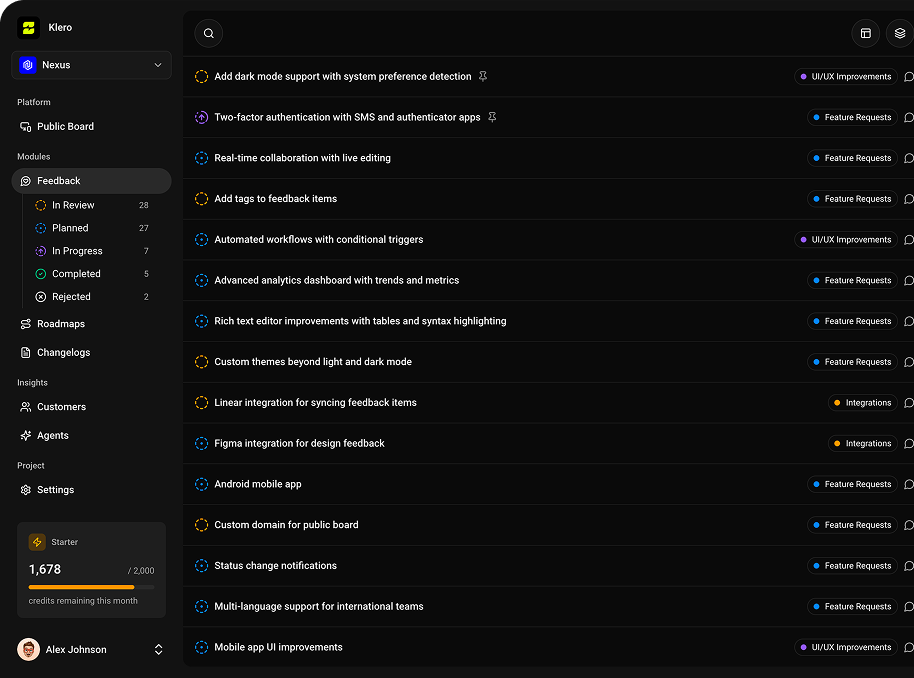 Feedback Boards